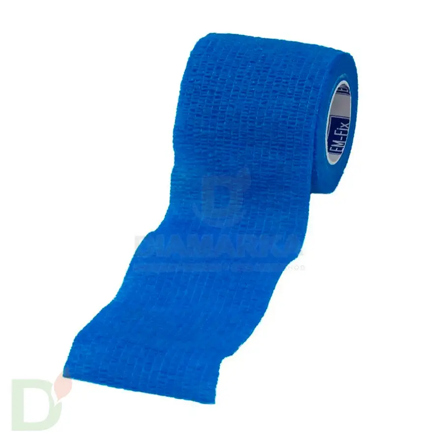 Бинт эластичный когезивный EM-fix krep Синий, 5 см х 4,5 м в Барнауле