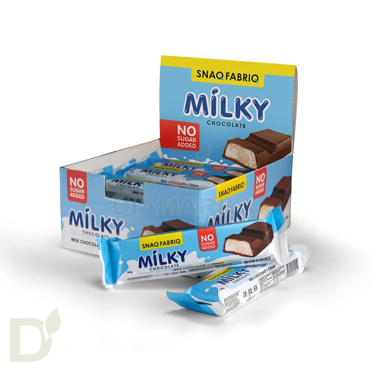 Батончик Milky Snaq Fabriq без сахара со сливочной начинкой 34гр