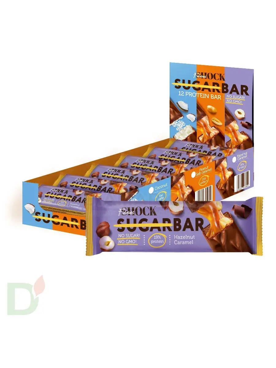 Батончик протеиновый FitnesShock Шоколадная карамель-фундук 50гр. в Барнауле