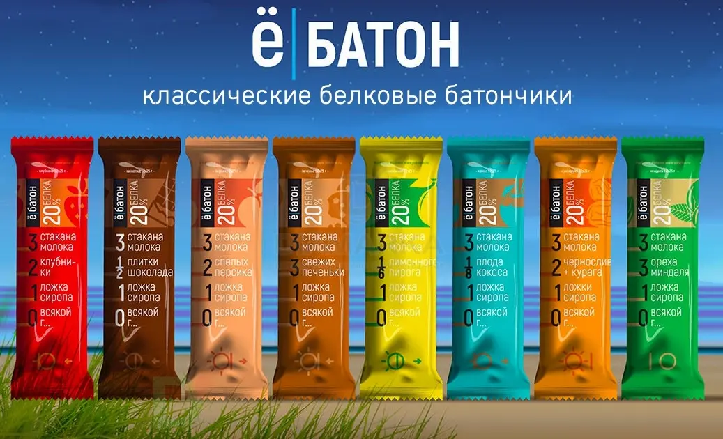 Батончик протеиновый Ё/батон Кокос в шоколадной глазури 50гр в Барнауле