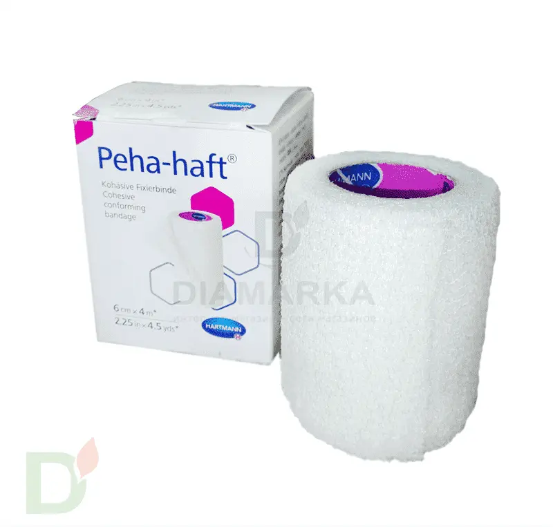 Бинт самофиксирующийся Пеха-хафт (Peha-haft), 6см х 4 м, Белый в Барнауле