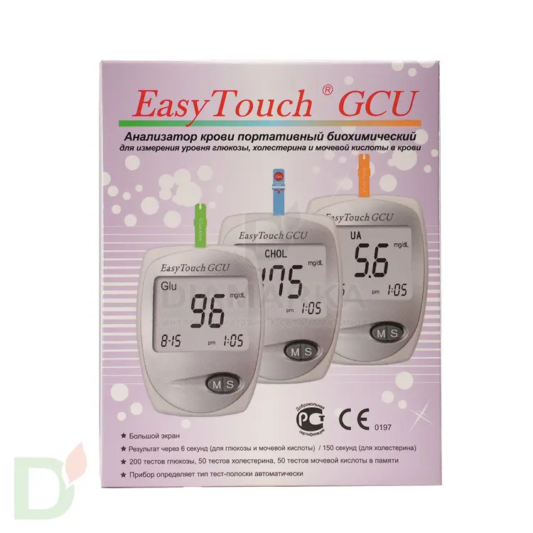 Биохимический анализатор ИзиТач (EasyTouch GCU) (глюкоза, холестерин и мочевая кислота в крови) в Барнауле