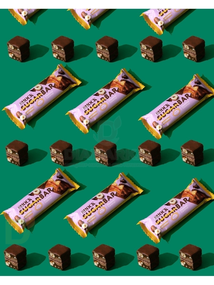 Батончик протеиновый FitnesShock Шоколадная карамель-фундук 50гр. в Барнауле