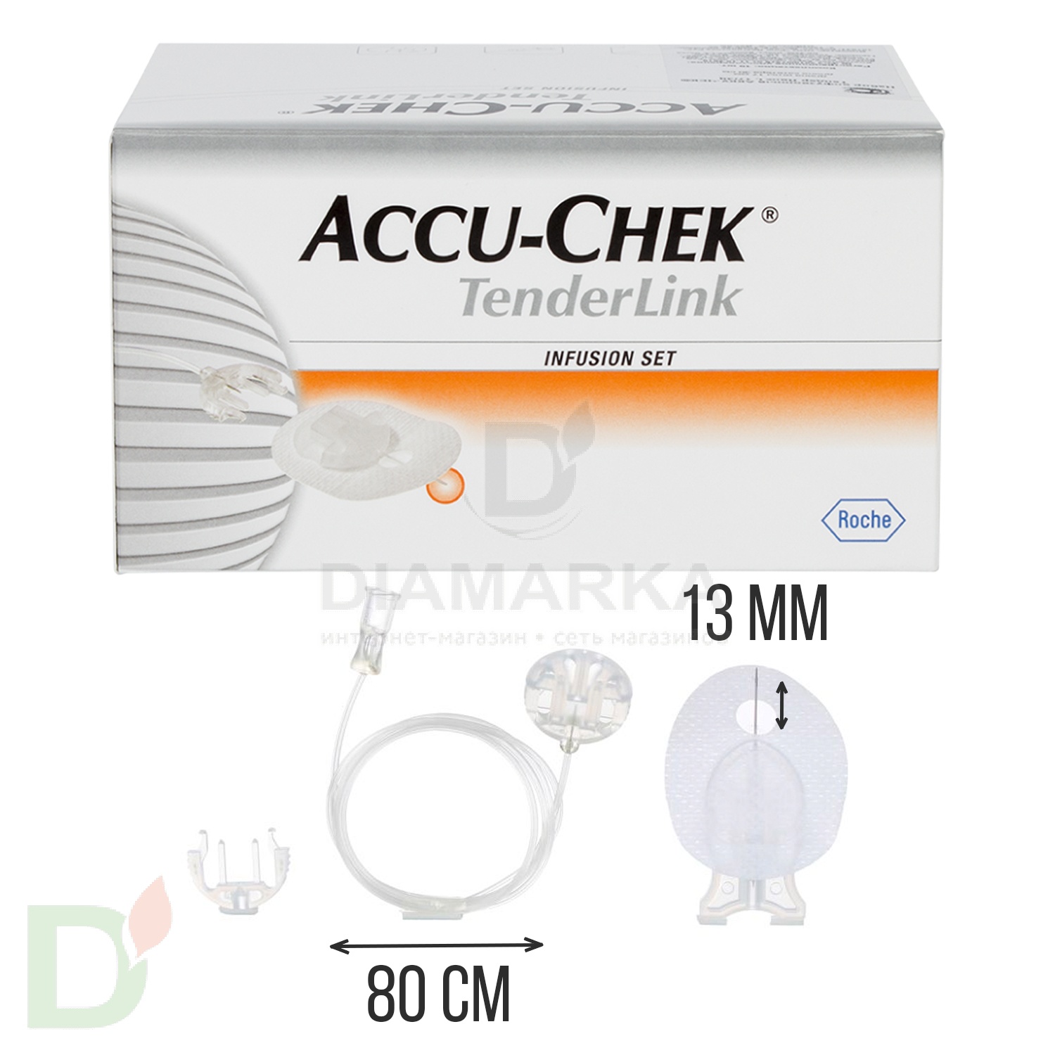 Акку-Чек ТендерЛинк 13/80, инфузионный набор, 1 шт. в Барнауле