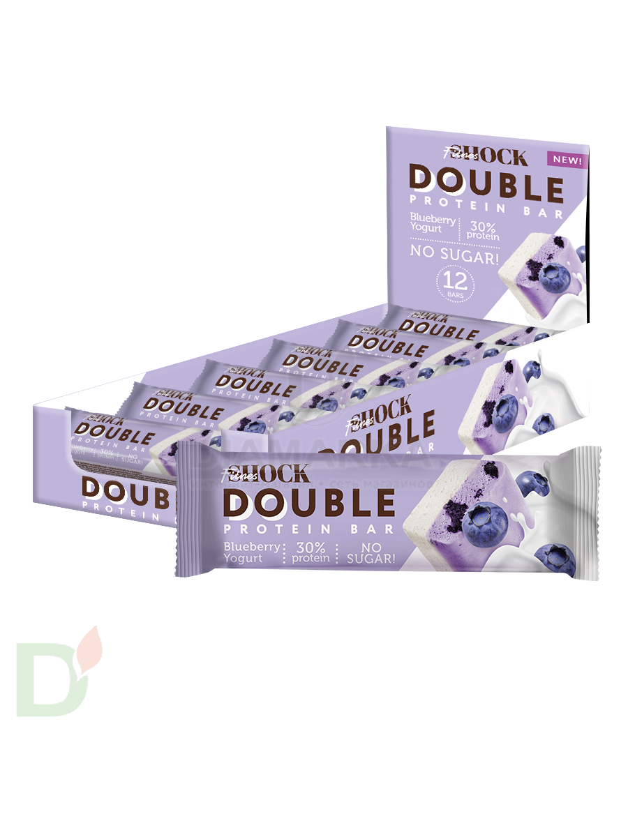 Батончик протеиновый FitnesShock Черничный йогурт 40гр. в Барнауле