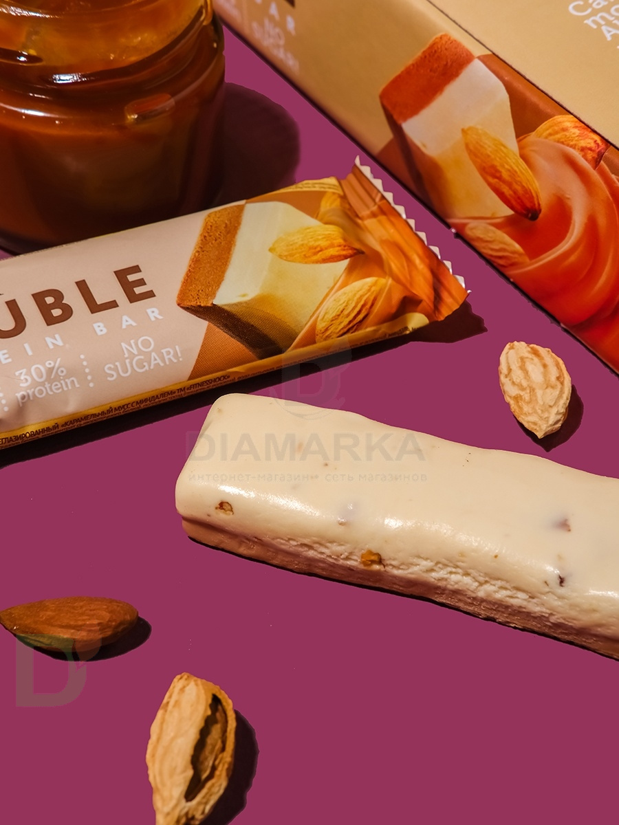 Батончик протеиновый FitnesShock Карамельный мусс с миндалем 40гр. в Барнауле