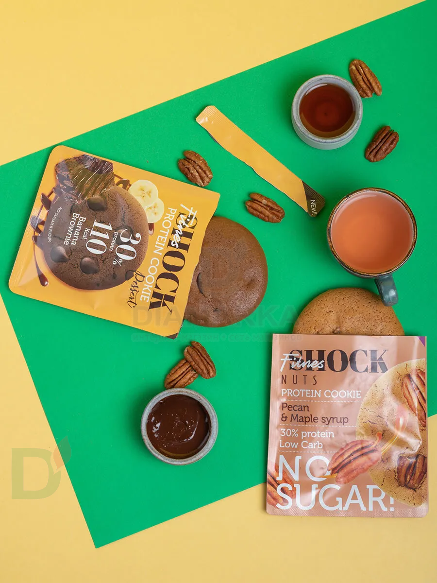 Печенье протеиновое FitnesShock Nuts Арахис-Шоколад 40гр.