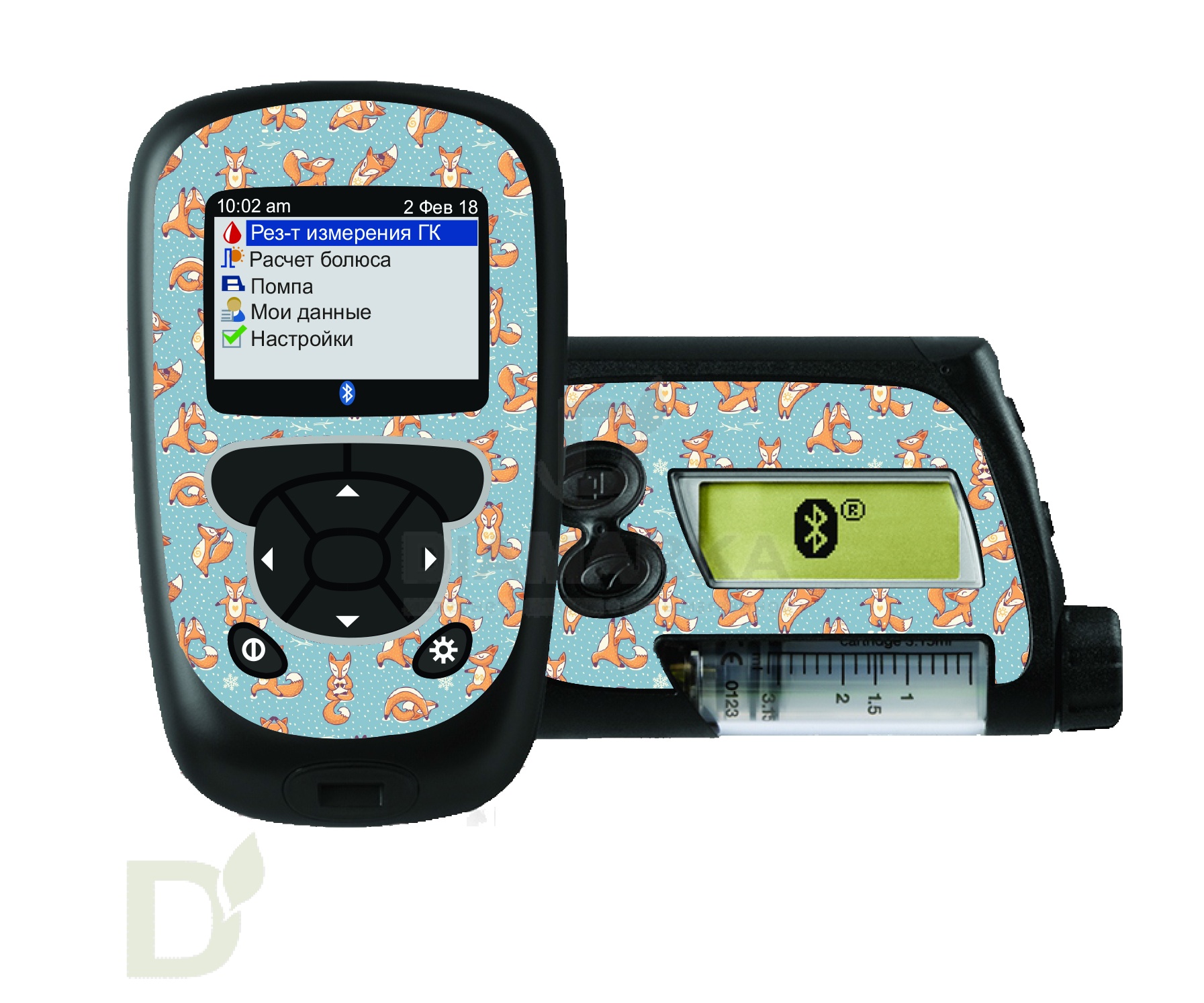 Наклейка на помпу и глюкопульт Акку-Чек