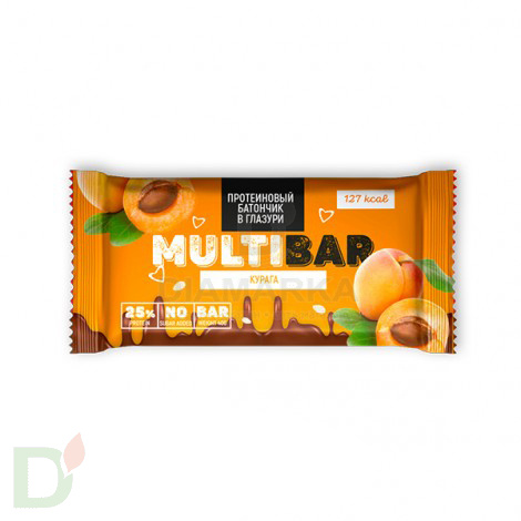 Батончик протеиновый Мультибар в глазури с курагой 40гр в Барнауле