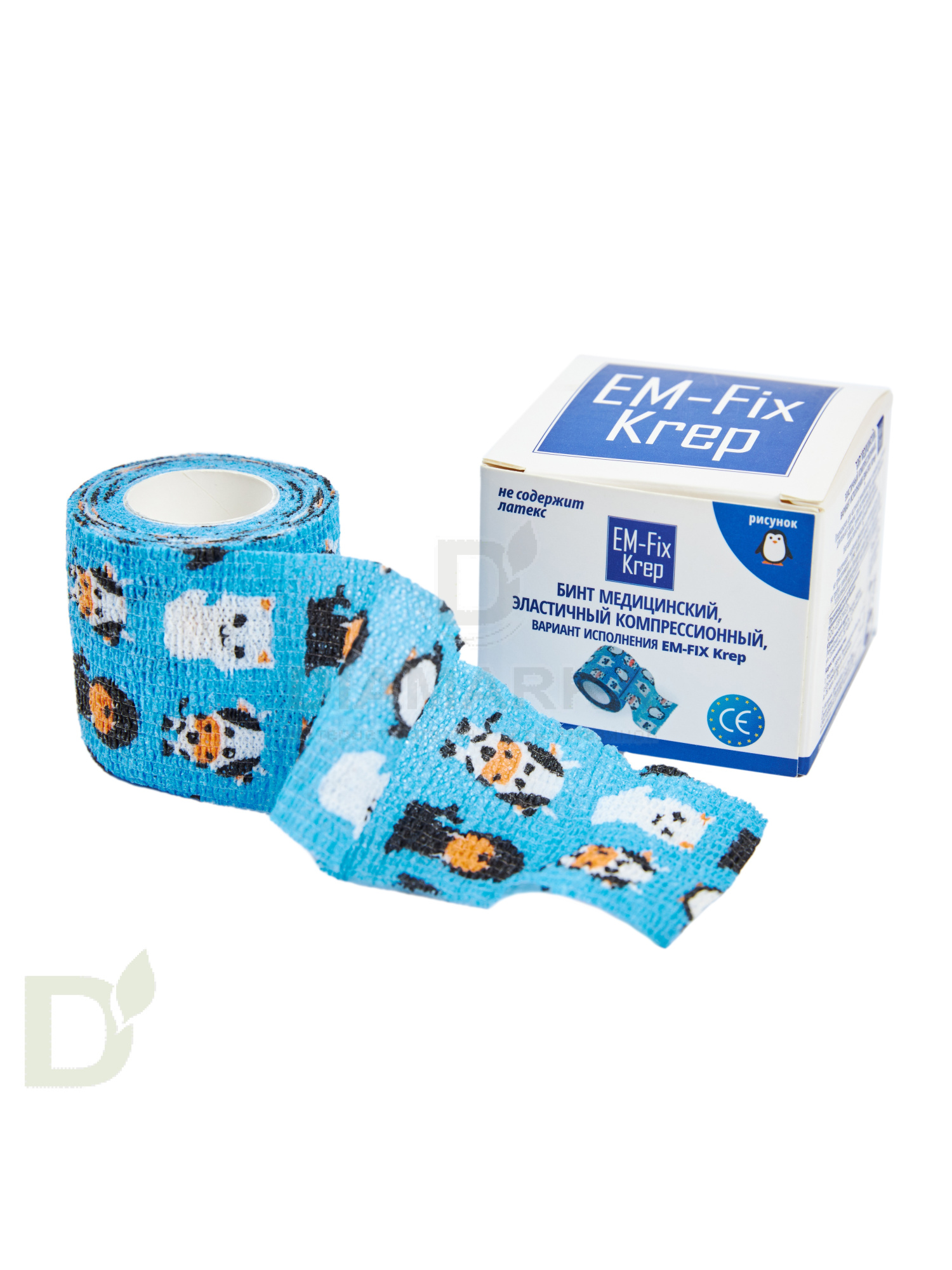 Бинт эластичный когезивный EM-fix krep Детский, 5см х 4,5м в Барнауле