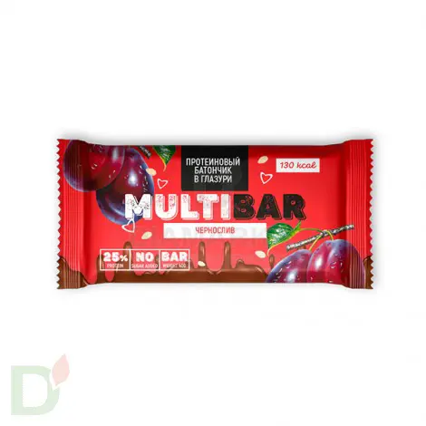 Батончик протеиновый Мультибар в глазури с черносливом 40гр в Барнауле