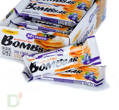Батончик BOMBBAR Смородиново-черничный панкейк (3 угл в 60г) в Барнауле